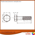 M12x70mm alta tensão aço galvanizado parafusos sextavados